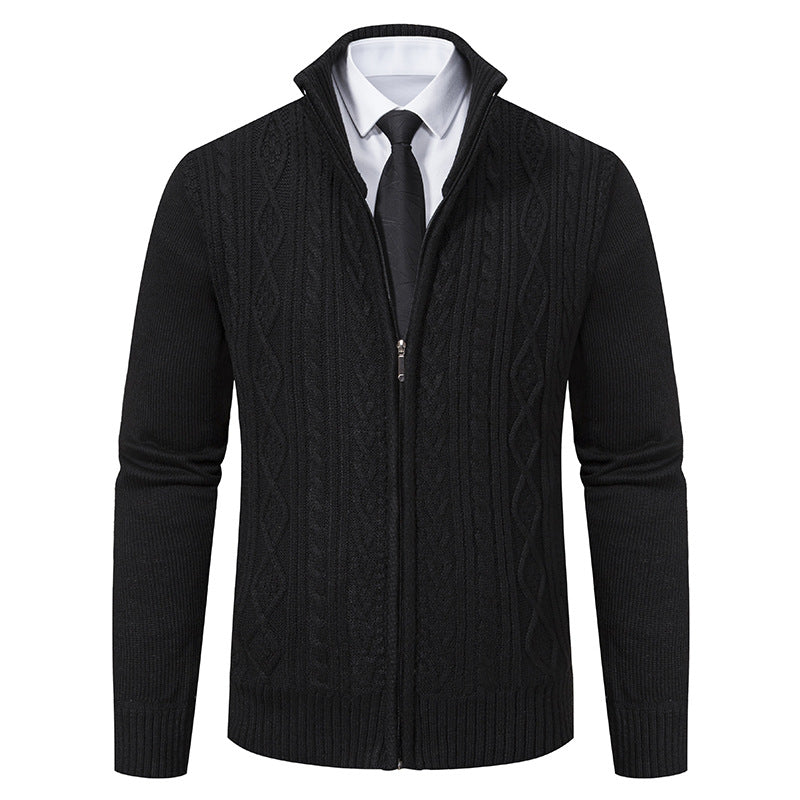 Cardigan homme col montant zippé Berg-Feldt