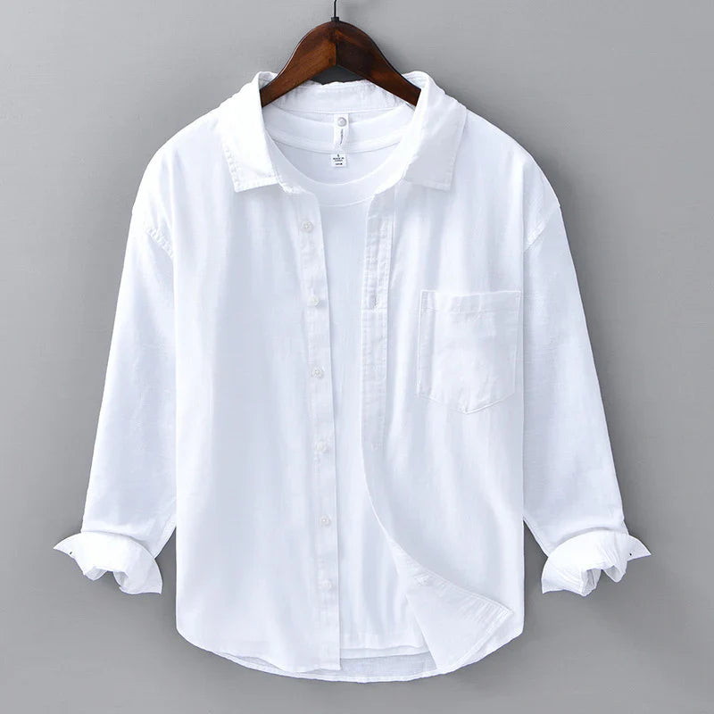 Chemise en lin DETLEF : Modèle décontracté