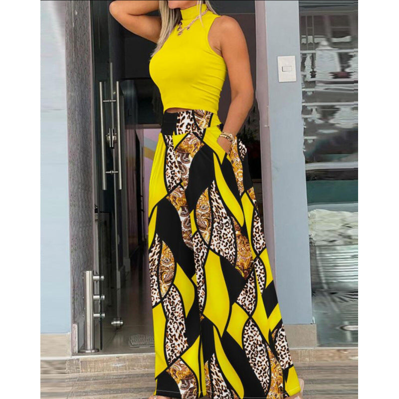 Élégante robe longue pour femme avec mélange de motifs tendance par berg-feldt