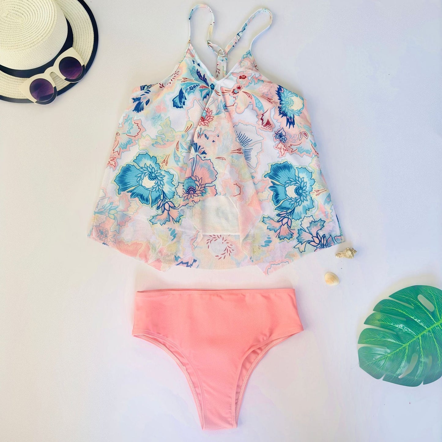 Ensemble Tankini femme Berg-Feldt : haut aérien et bas taille haute