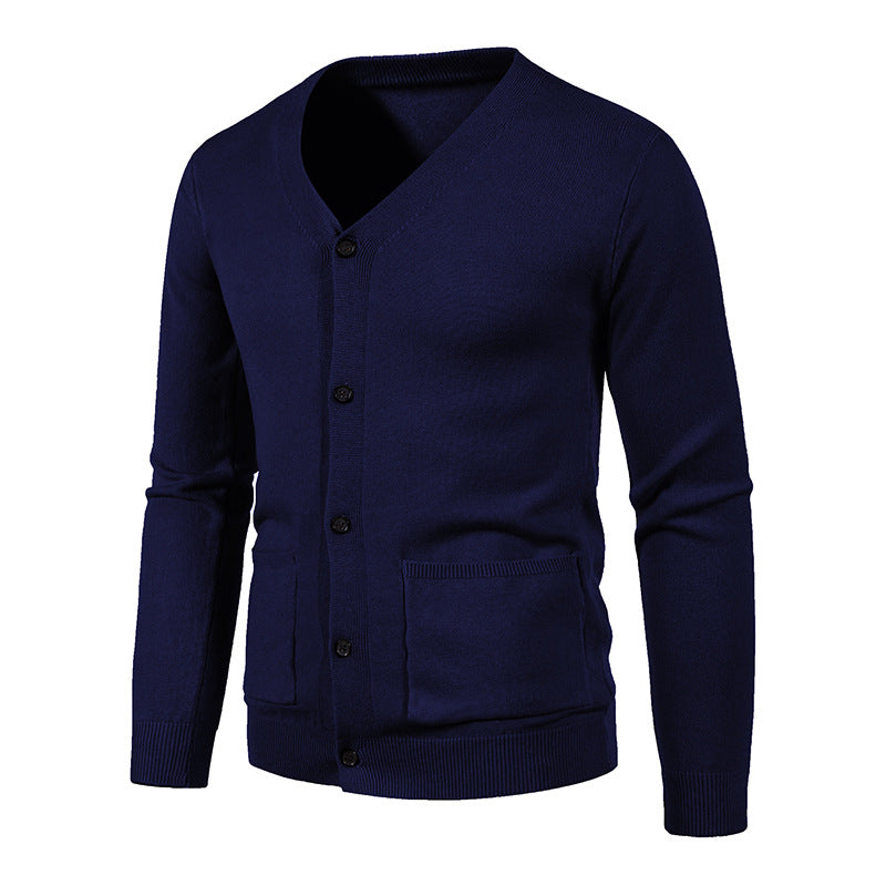 Herren Strickjacke mit V-Ausschnitt und praktischen Taschen Berg-Feldt
