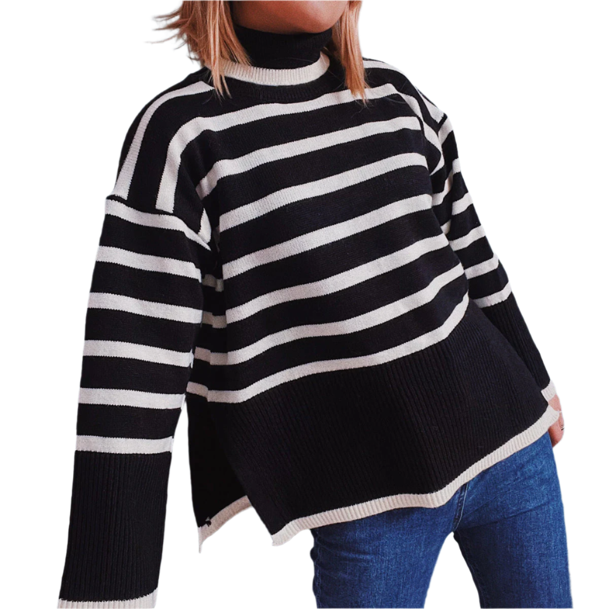 Berg-Feldt | Gestreifter Strickpullover für Herbst & Winter