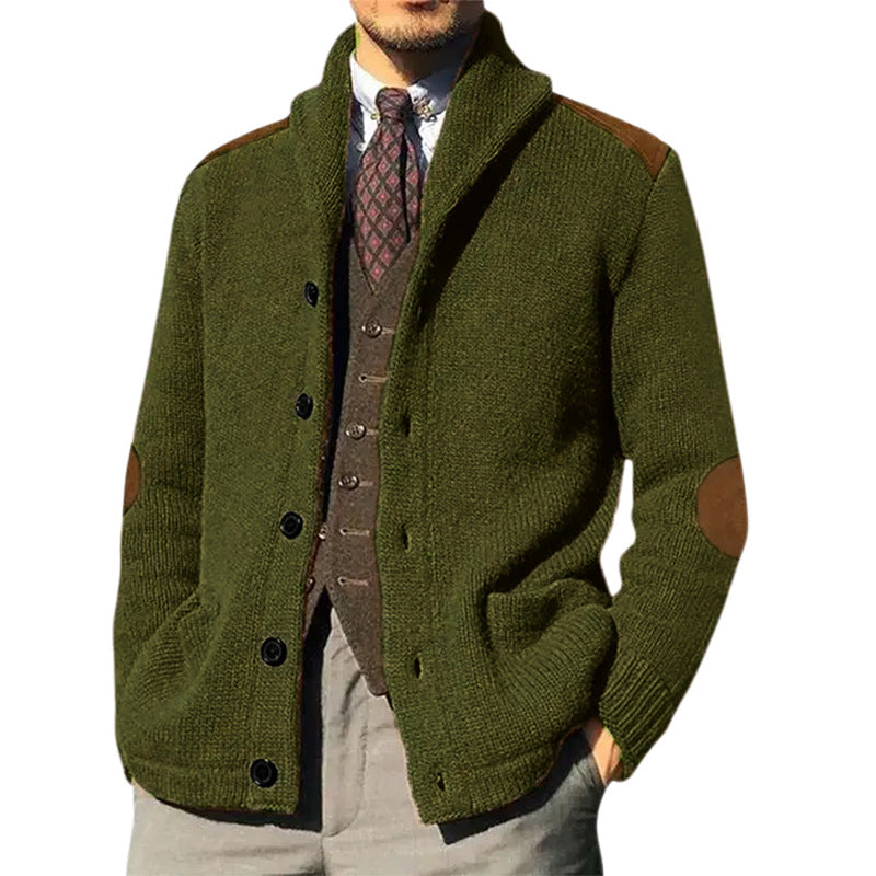 Herren Strickjacke mit klassischem Schalkragen und eleganten details Berg-Feldt