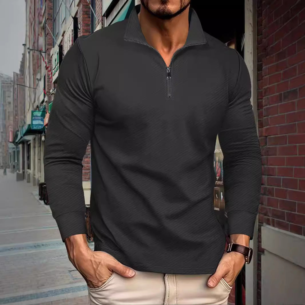 Pull-over fonctionnel pour homme à col zippé et coupe sport Berg-Feldt