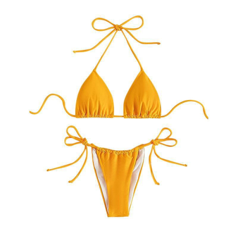 Frauen Dreieck-Bikini mit verstellbaren Trägern und seitlichen Bändern berg-feldt