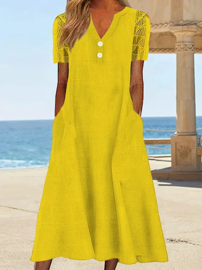 Robe longue évasée à fleurs pour femme Berg-feldt