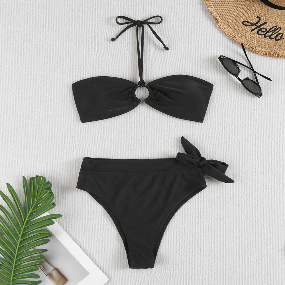 Haut de maillot de bain et culotte taille haute Berg-Feldt à imprimé floral pour femme