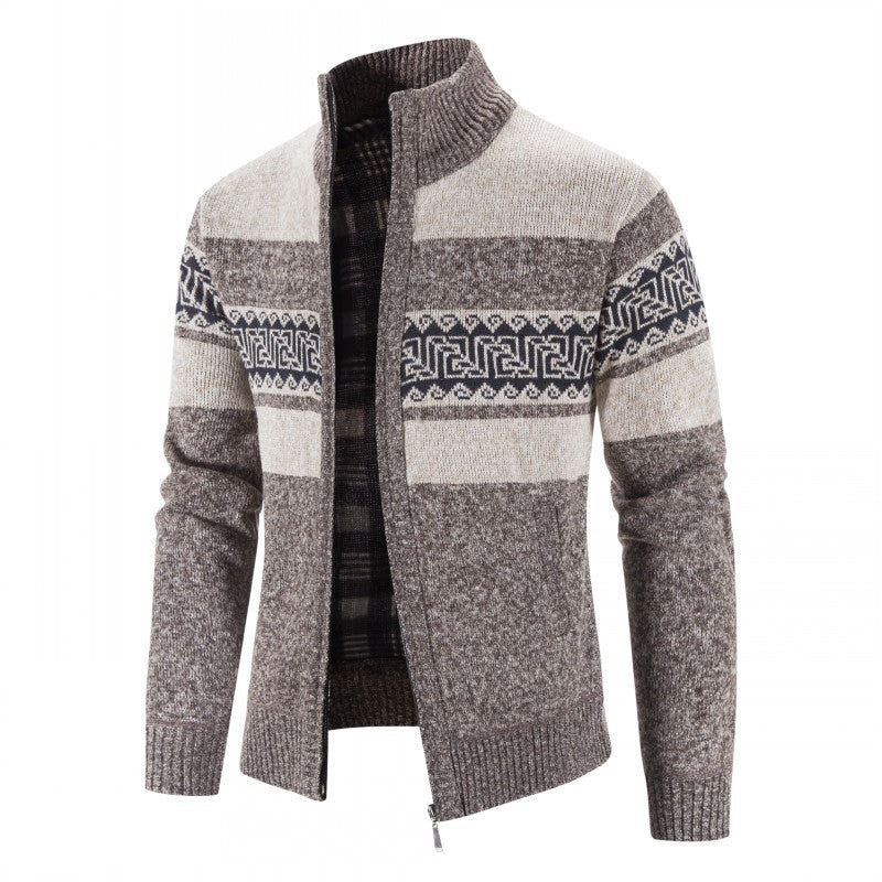 Gilet en tricot pour homme à col montant avec motifs attrayants Berg-Feldt