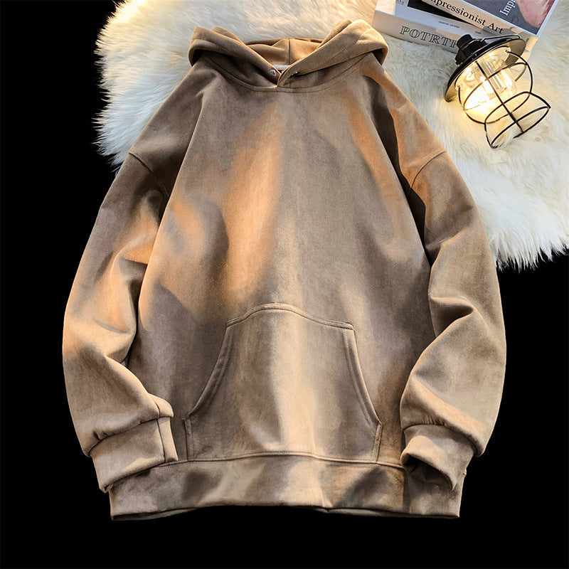 Damen pull à capuche confortable au look velours moderne Berg-Feldt