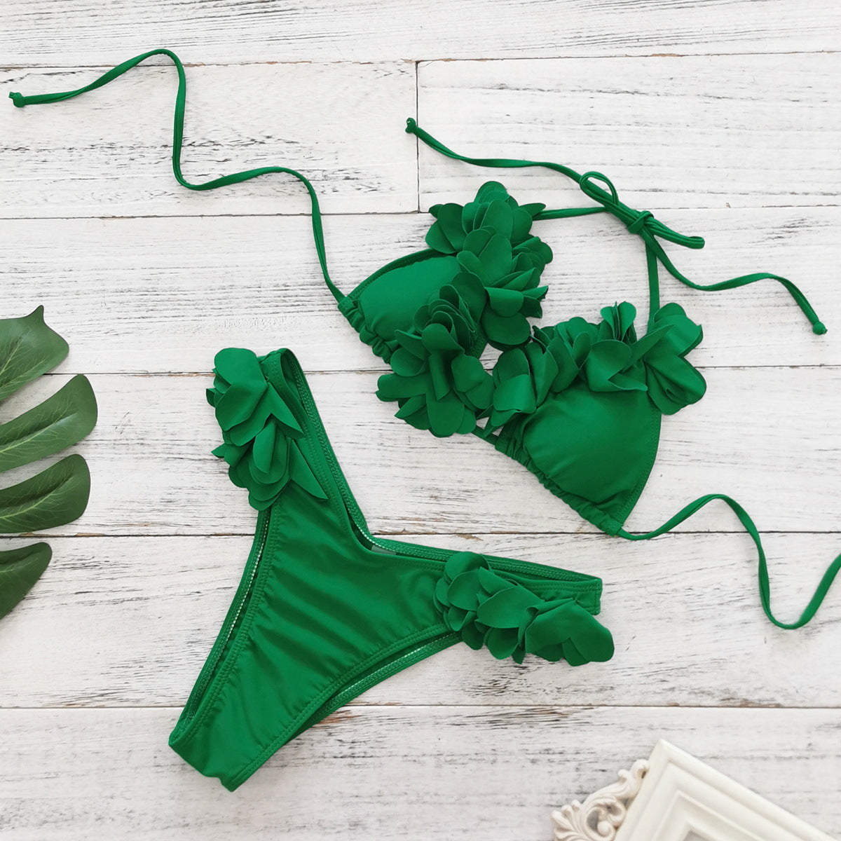 Haut de bikini fleuri à volants et bretelles réglables pour femme berg-feldt