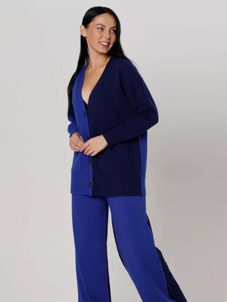 Gilet cardigan décontracté en tricot pour femme avec col en V et poches de berg-feldt