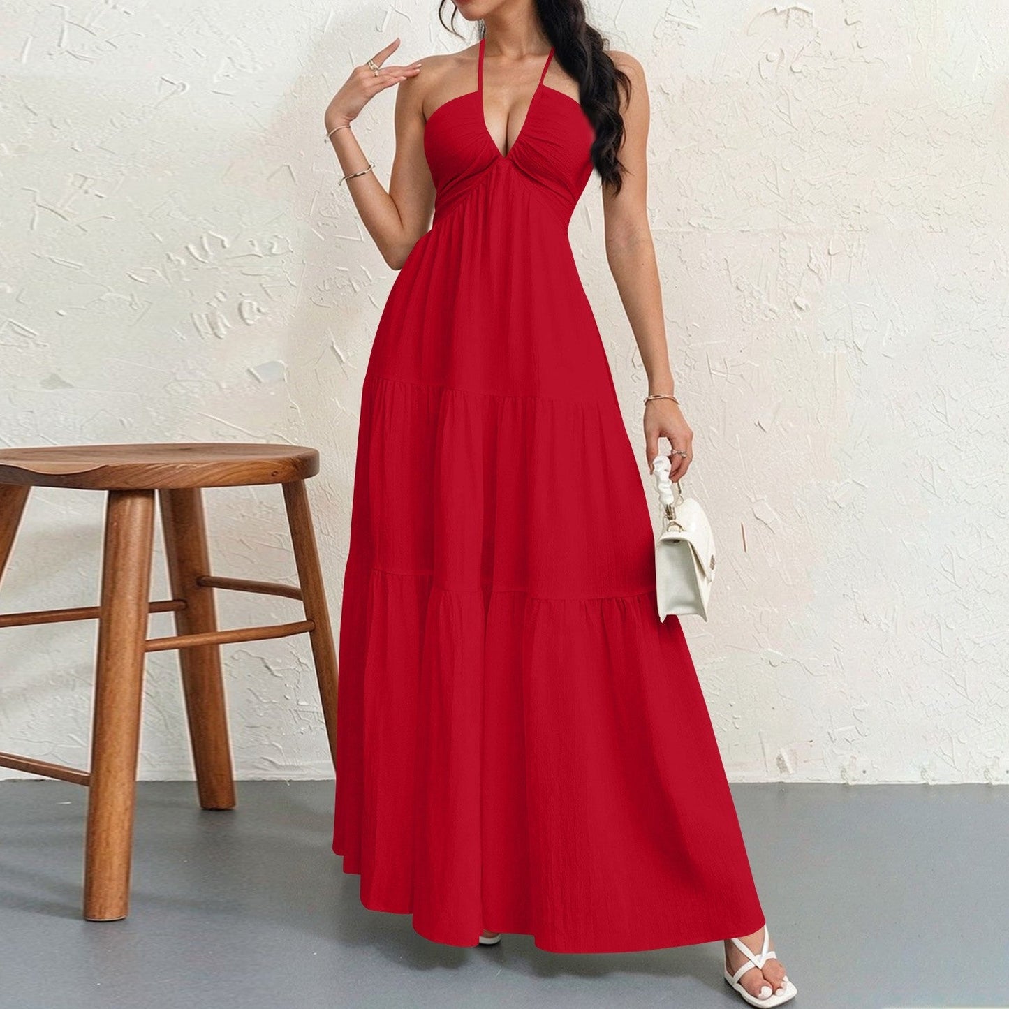 Robe longue fluide pour femme avec décolleté plongeant Berg-Feldt