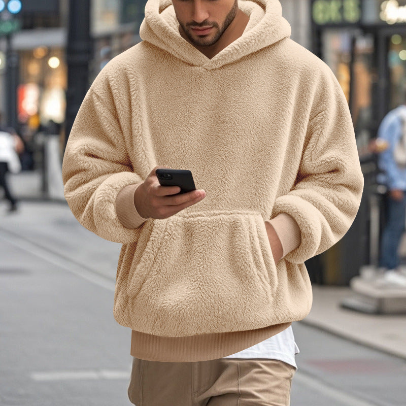 Sweat à capuche polaire oversize pour homme avec poche kangourou et coupe confortable Berg-Feldt
