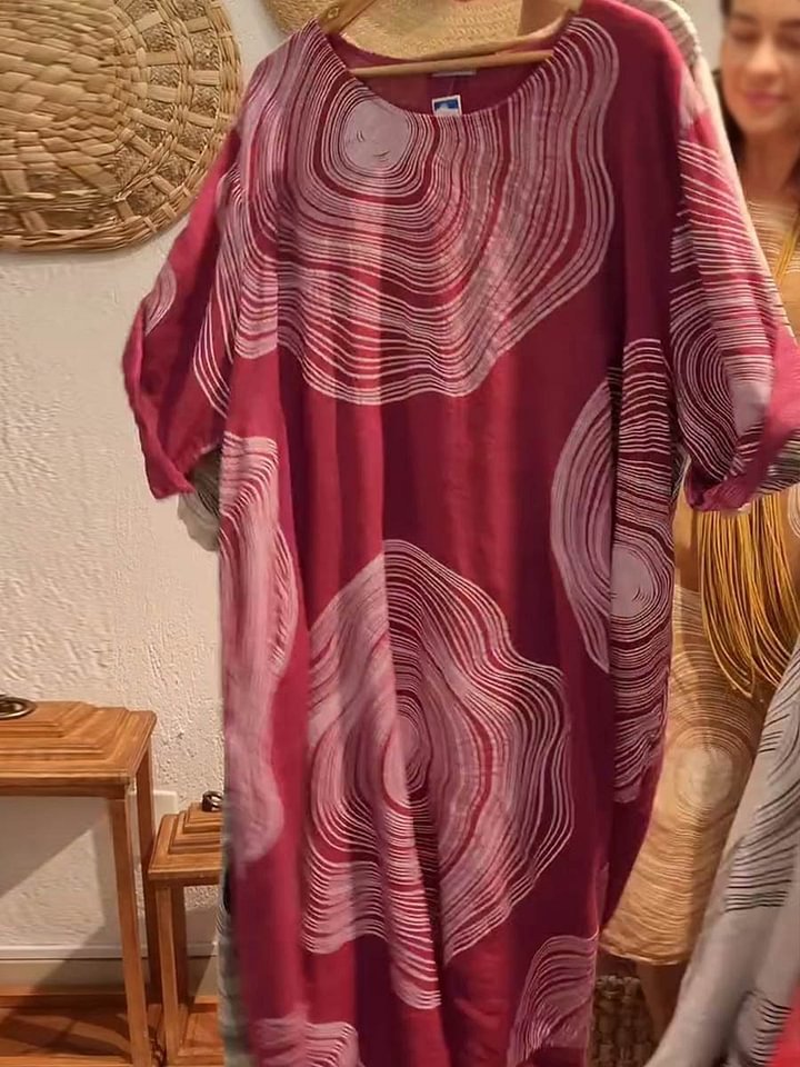 Weites Tunika-Kleid für Damen mit außergewöhnlichem Muster von berg-feldt