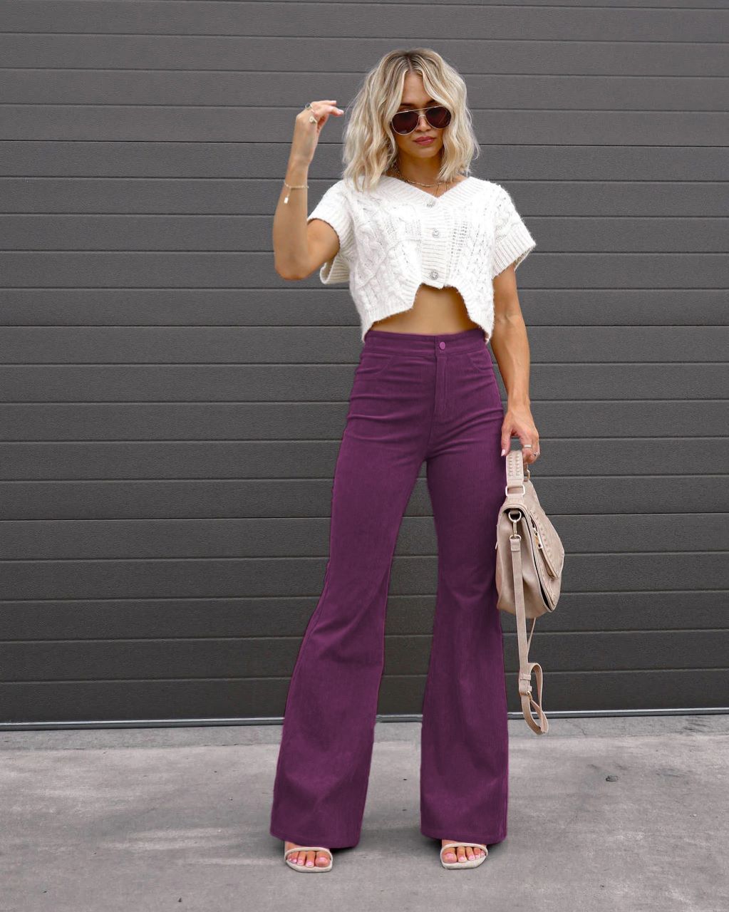 Pantalon bootcut taille haute Berg-Feldt pour femmes