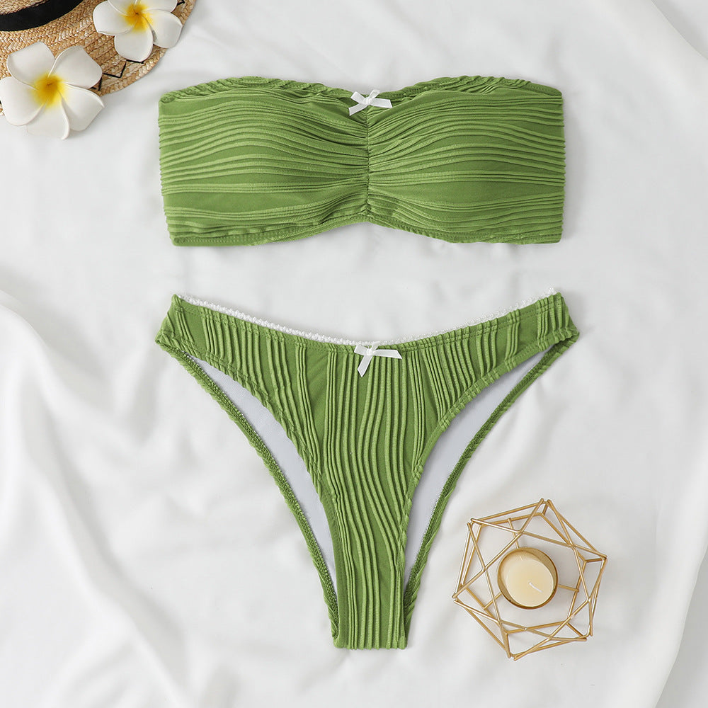 Ensemble de bikini à volants et à nœuds Berg-Feldt pour femme