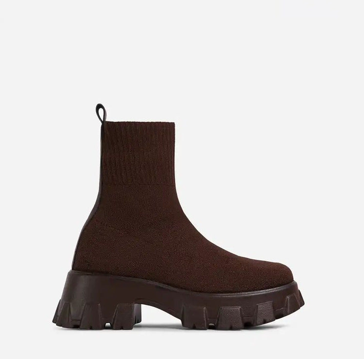 Bottes montantes tendance pour femme avec plateau robuste Berg-Feldt