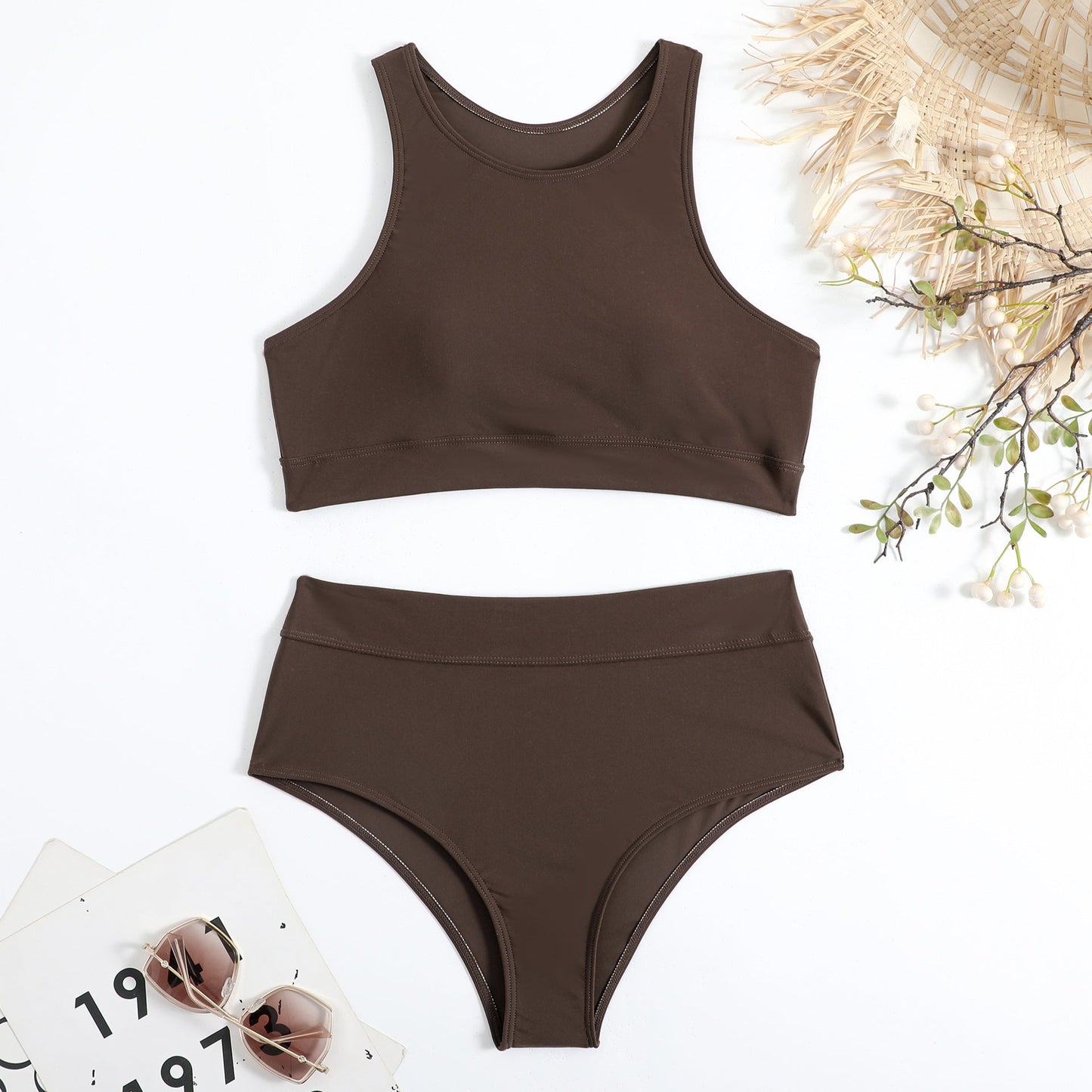 Sportlicher Damen-Bikini mit hohem Bund und bequemem Oberteil von berg-feldt
