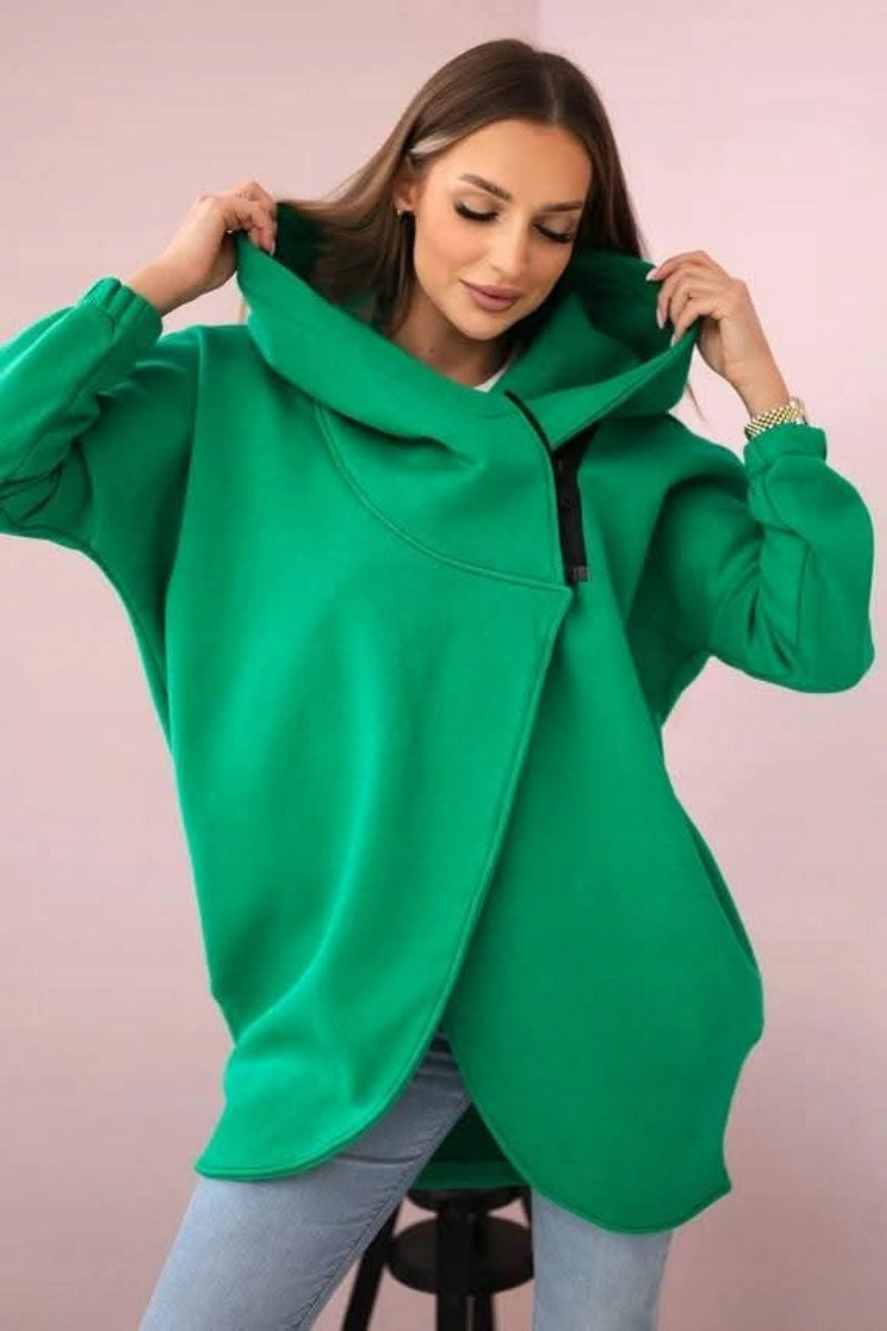 Berg-Feldt | Veste polaire à capuche et fermeture éclair asymétrique