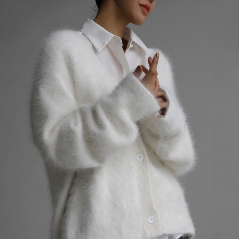 Gilet douillet en mohair pour femme Berg-Feldt