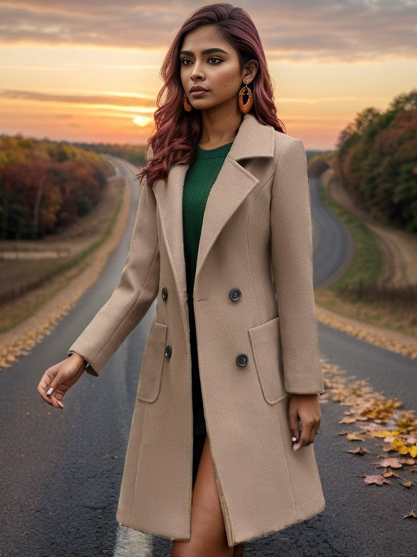 Manteau moderne en laine à double boutonnage pour femme Berg-Feldt