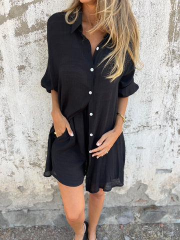 Chemise longue femme avec boutonnage intégral et coupe décontractée Berg-Feldt