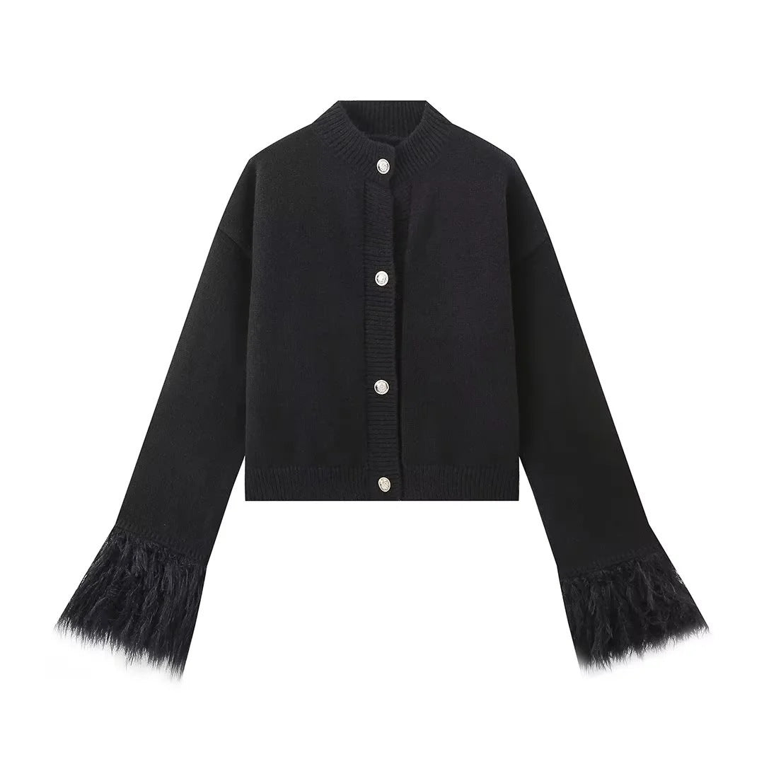 Cardigan décontracté pour femme, avec franges décoratives et boutons de qualité supérieure Berg-Feldt