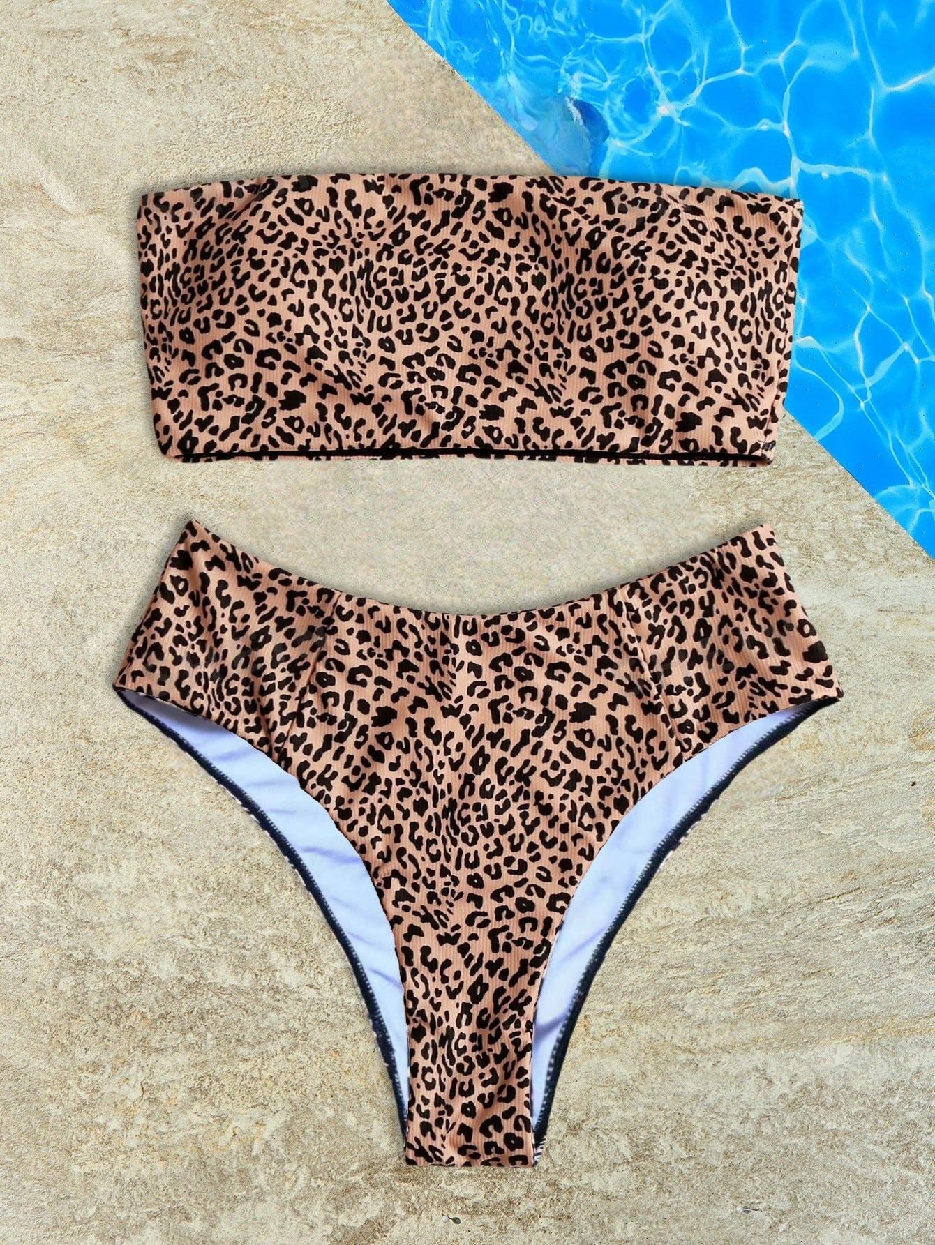 Ensemble bikini taille haute à imprimé léopard Berg-feldt pour femme