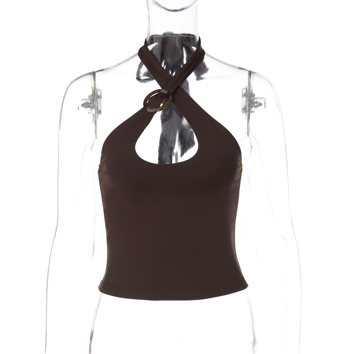 Modernes Damen-Crop-Top mit stylischem Neckholder und edlem Ausschnitt von berg-feldt