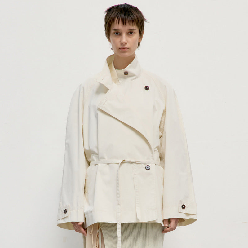 Veste de mi-saison chic pour femme, fermeture éclair asymétrique, col montant (berg-feldt)