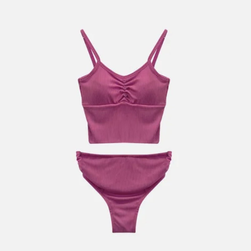 Sportlicher Damen Bikini mit Raffung, hohem Beinausschnitt von berg-feldt
