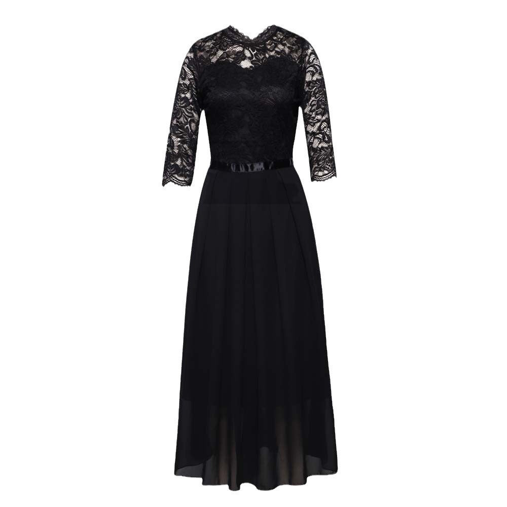 Robe longue pour femme avec détails en dentelle et jupe transparente Berg-Feldt