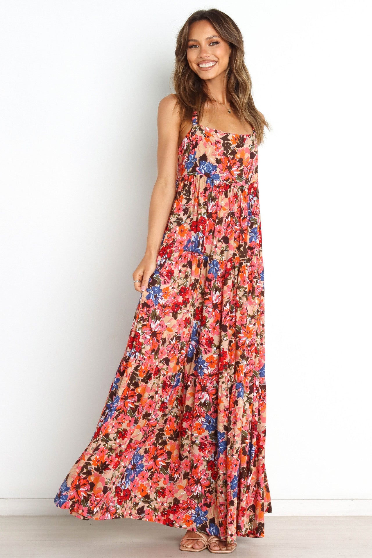 Robe longue fleurie Berg-Feldt pour femme