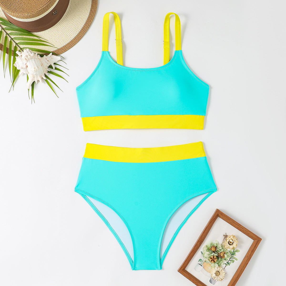 Ensemble bikini pour femme berg-feldt, taille haute, bretelles réglables