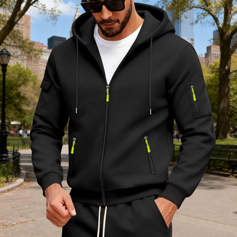 Herren sportlicher Kapuzenpullover mit modischen Schnellverschlüssen und praktischen Taschen Berg-Feldt