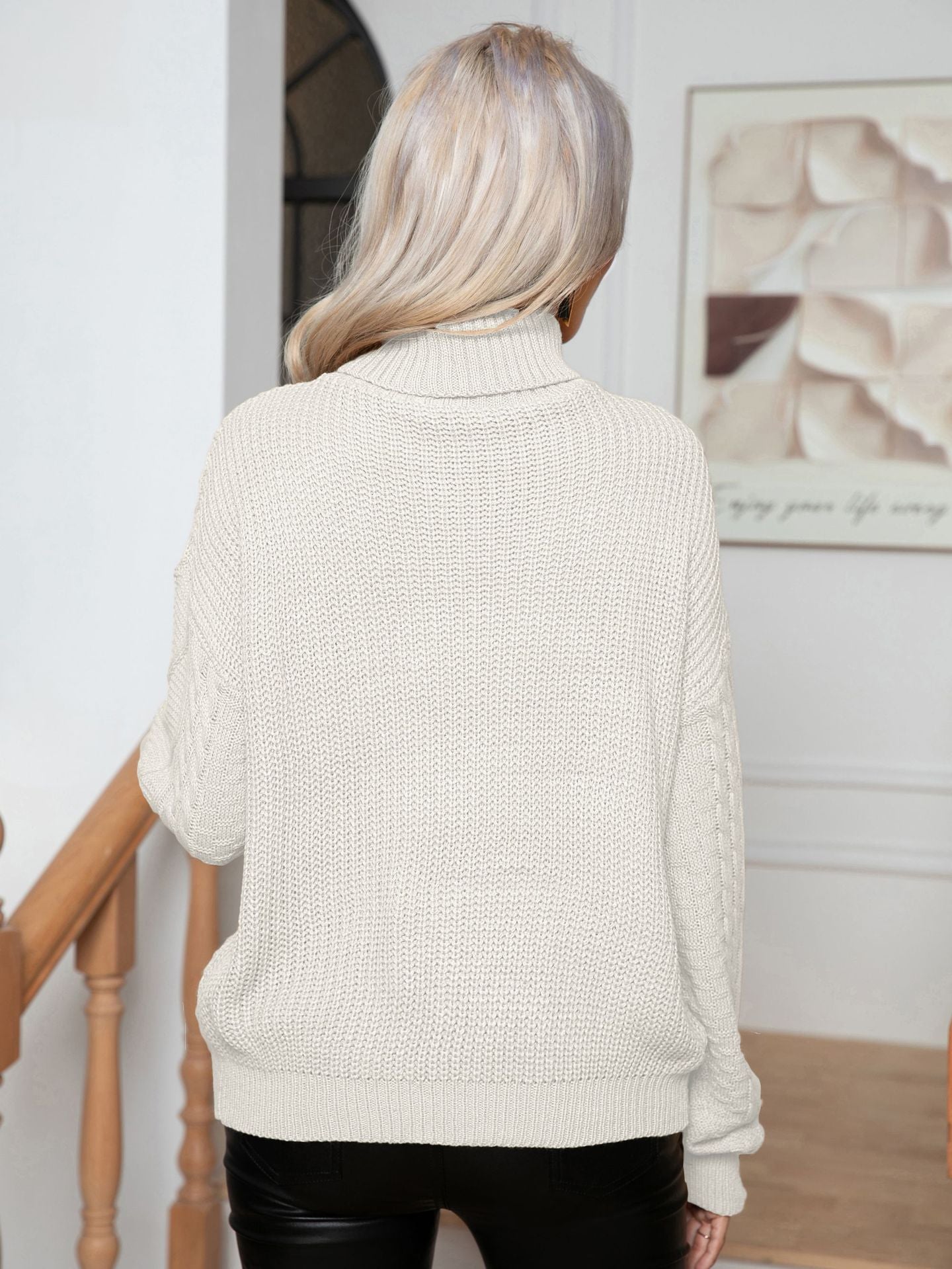 Pull en grosse maille pour femme avec col montant Berg-Feldt
