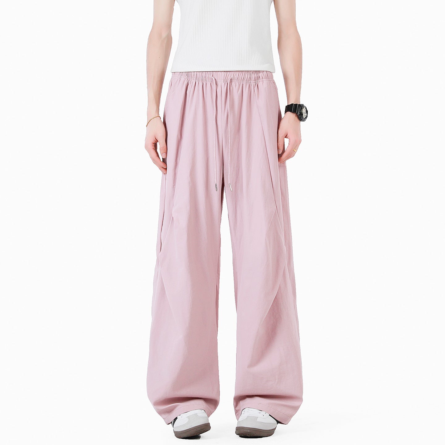 Unisex elegante Freizeithose mit hohem Bund und lockerer Passform Berg-Feldt