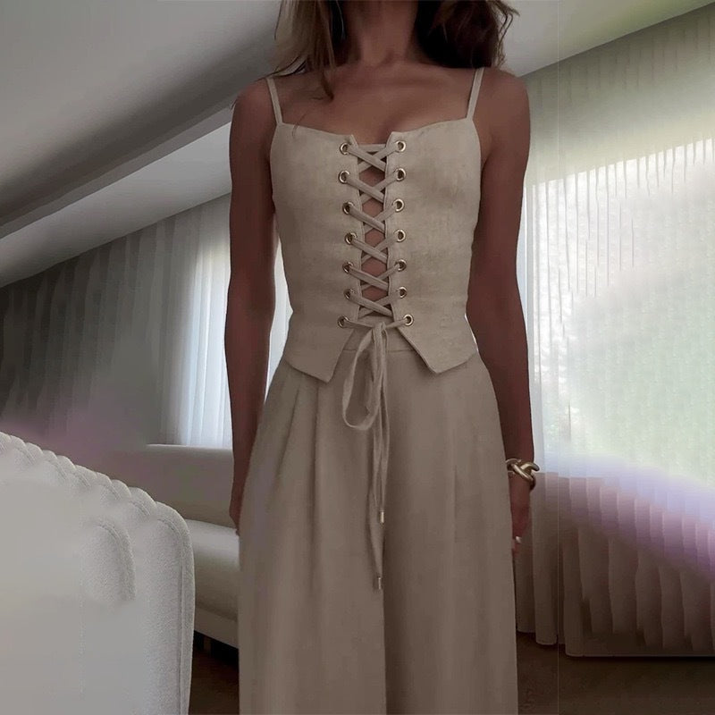 Corsage blouse for women with lacing detail Berg-Feldt