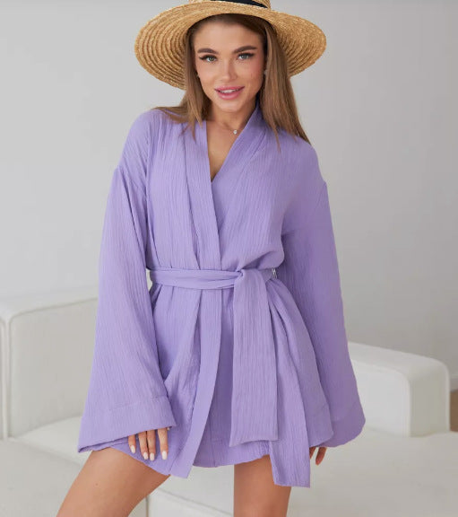 Veste kimono légère pour femme avec ceinture et manches 3/4 de berg-feldt