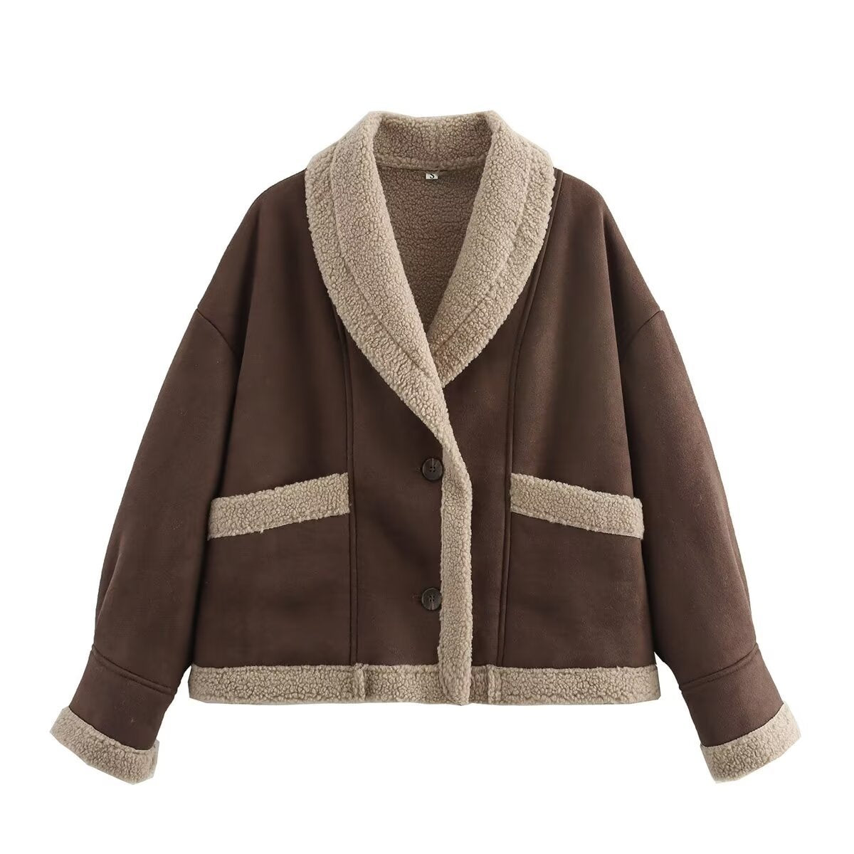 Veste surdimensionnée douillette pour femme avec un élégant col châle et des poches pratiques Berg-Feldt