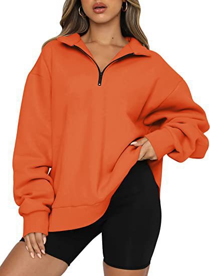 Bequemer Damen-Pullover mit Reißverschluss, Oversized, berg-feldt