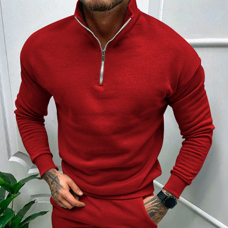 Sweat-shirt homme à col montant zippé Berg-Feldt