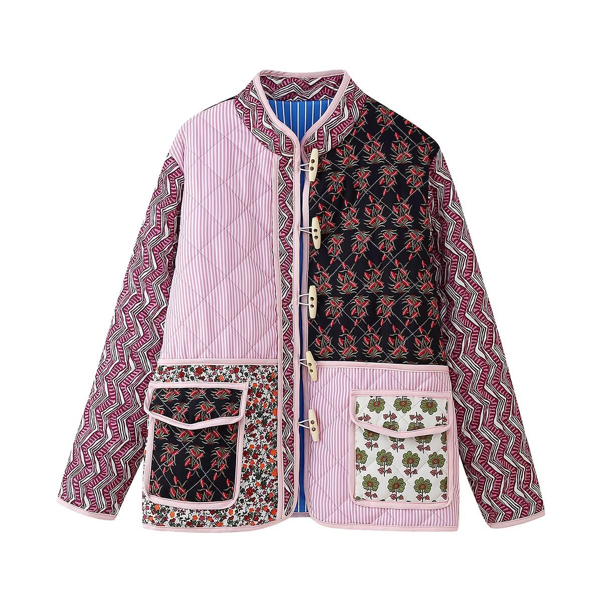 Women's Quilted Patchwork Utility Jacket berg-feldt