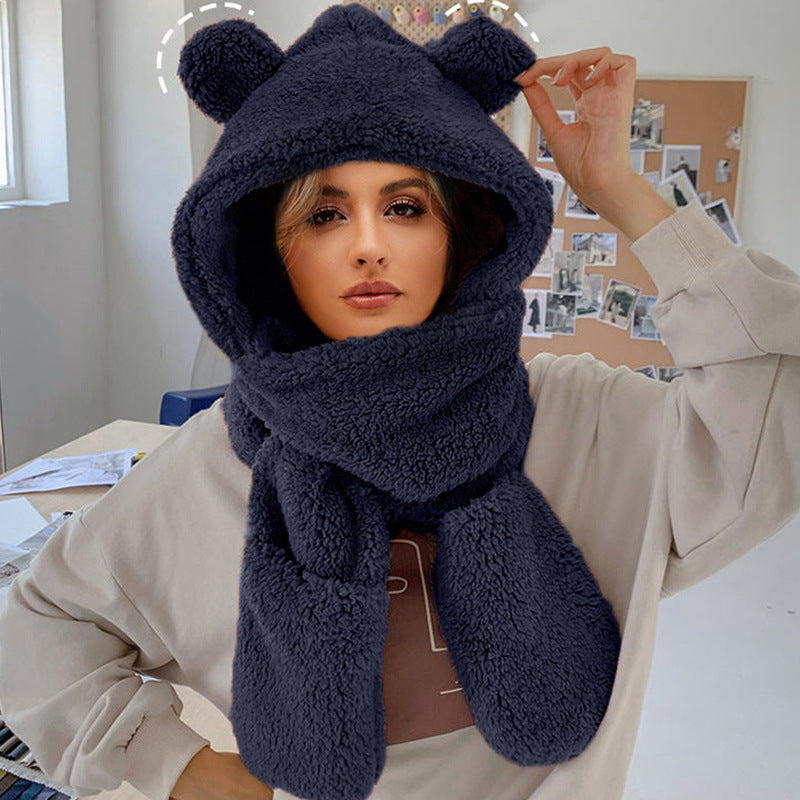 Bonnet douillet femme avec écharpe Berg-Feldt