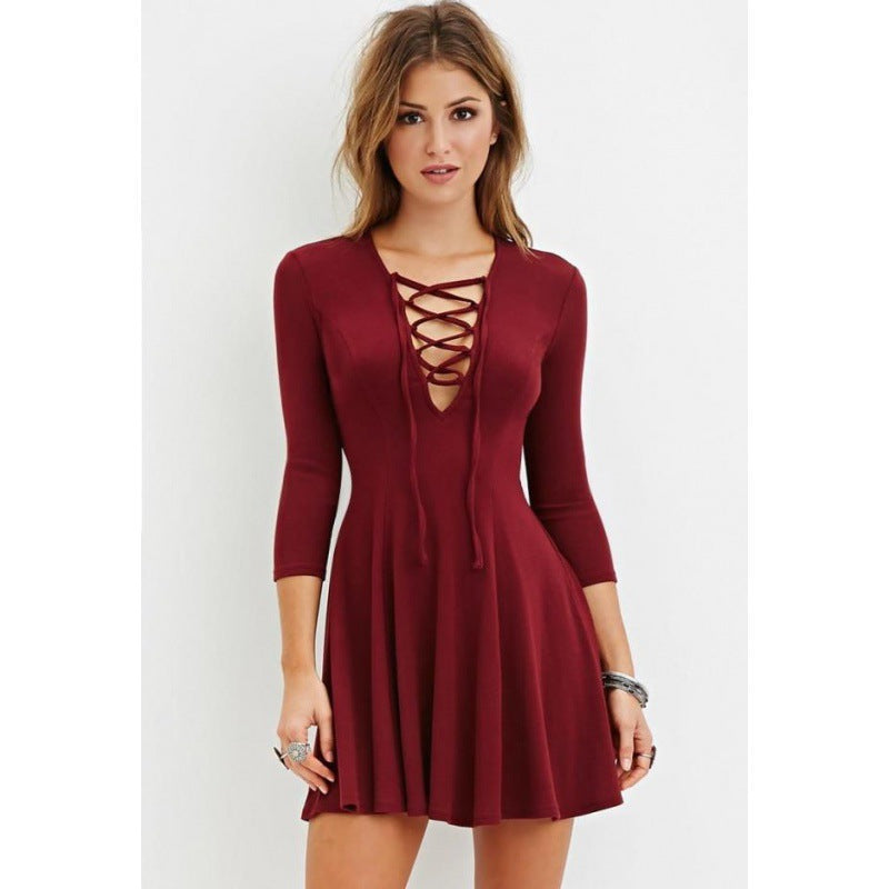 Robe mini trapèze à lacets Berg-Feldt pour femme