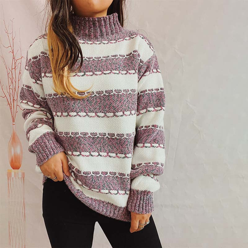 Berg-Feldt | Gestreifter Strickpullover im Modernen Stil