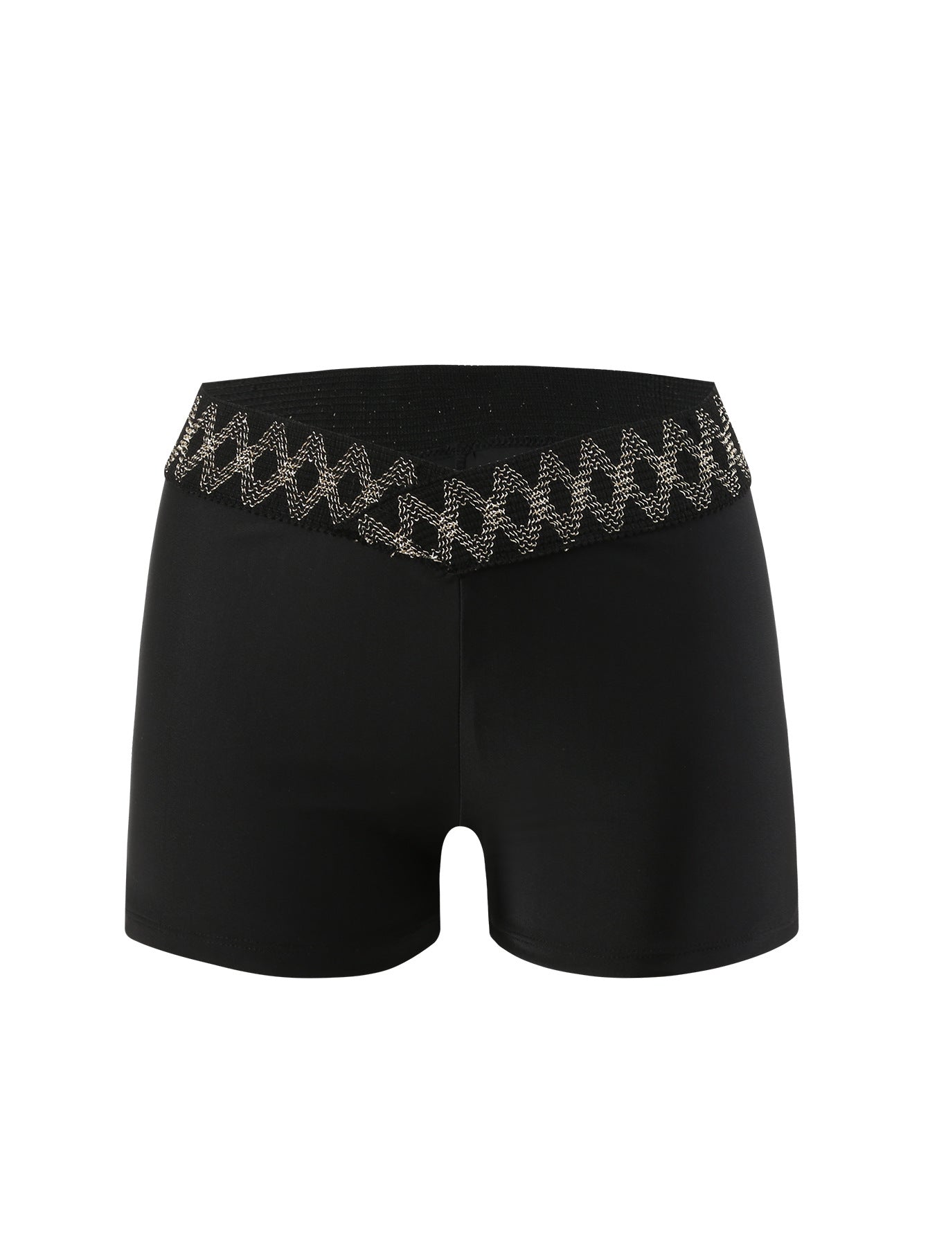 Modische Damen-Badeshorts mit elastischem Bund und Zickzackmuster von berg-feldt