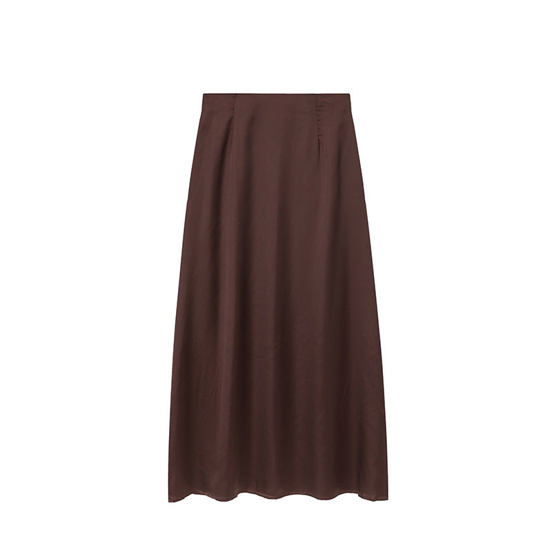 Jupe longue plissée taille haute pour femme Berg-Feldt