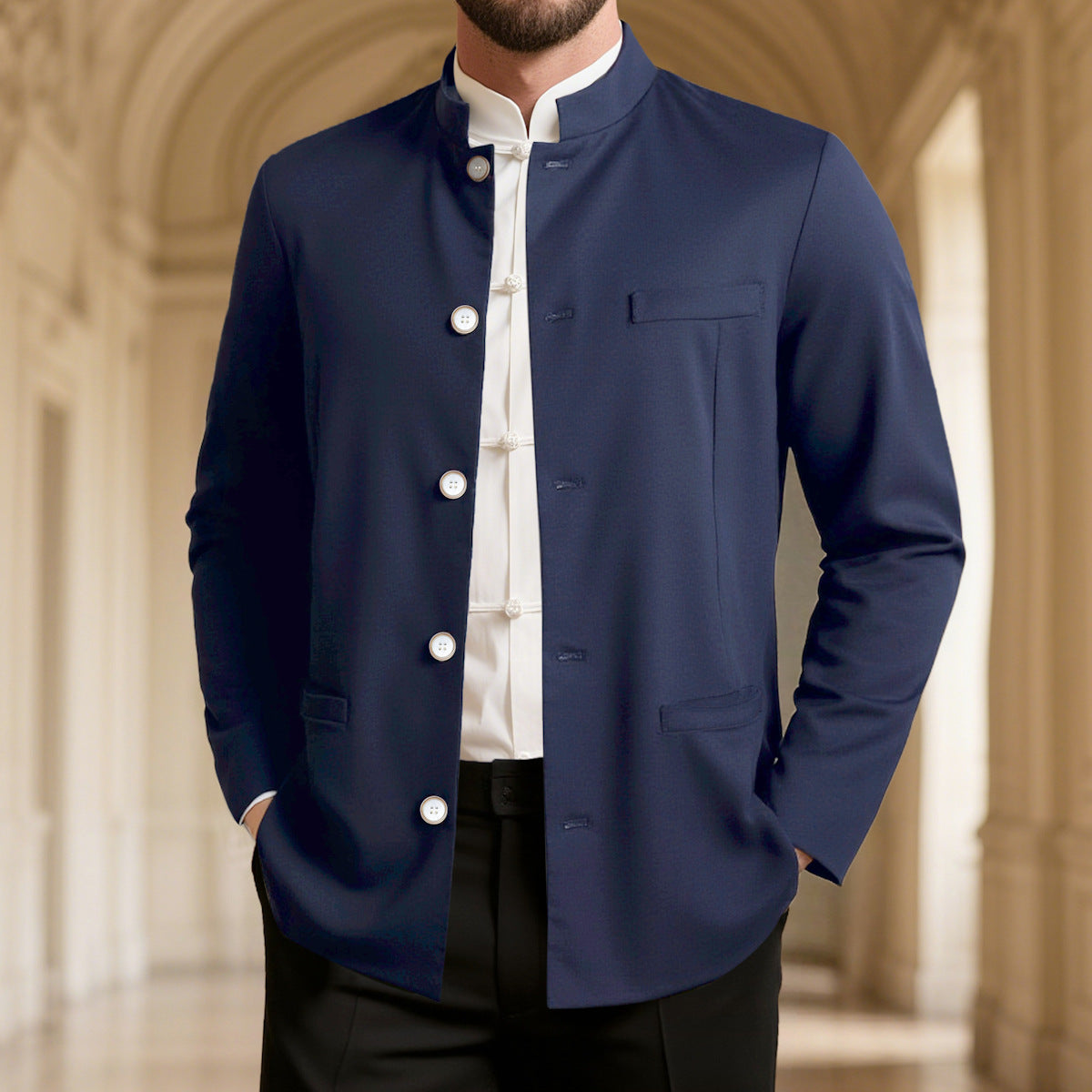 Blazer à col montant tendance pour homme Berg-Feldt
