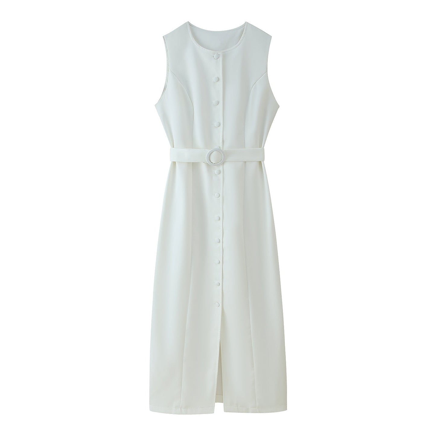 Robe portefeuille sans manches boutonnée avec ceinture à la taille pour femme Berg-Feldt